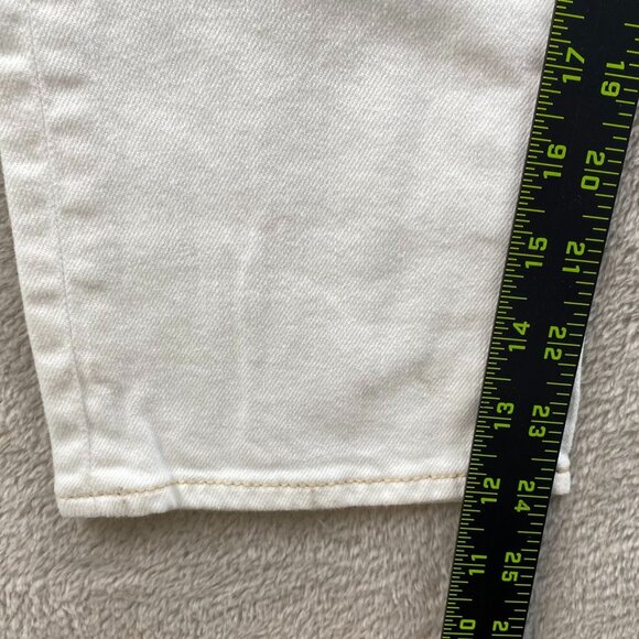 American Eagle Women's Artist Jeans Size 6 White Stretch Denim Straight Leg - Picture 5 of 15